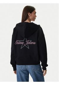 Guess Jeans Bluza W6RQ06 K68I4 Czarny Oversize. Kolor: czarny. Materiał: bawełna #5