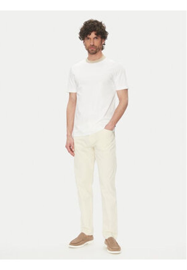 BOSS T-Shirt H-Tessler 199 50531793 Biały Slim Fit. Kolor: biały. Materiał: bawełna