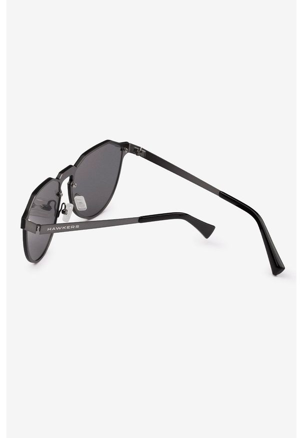 Hawkers - Okulary przeciwsłoneczne Gun Metal Dark Warwick. Kształt: okrągłe. Kolor: czarny