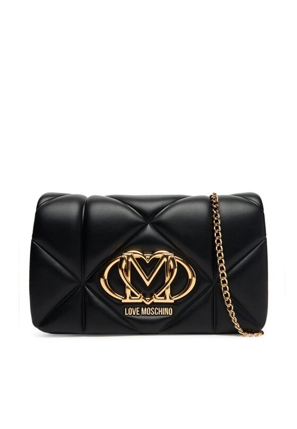 Love Moschino - LOVE MOSCHINO Torebka JC4043PP1NLC0000 Czarny. Kolor: czarny. Materiał: skórzane
