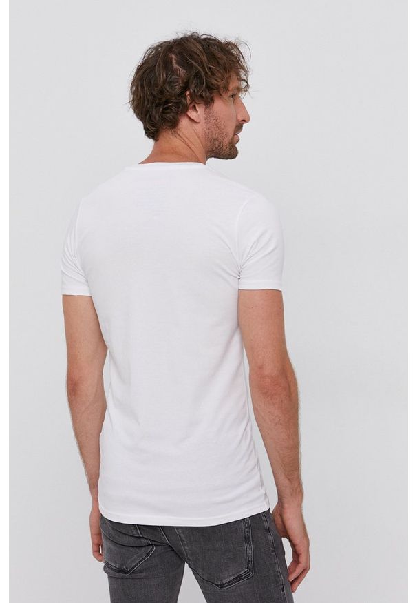 Drykorn - T-shirt Cadan (2-pack). Kolor: biały. Materiał: dzianina. Wzór: gładki