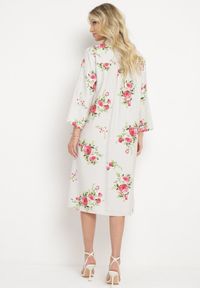 Born2be - Jasnoszara Pudełkowa Sukienka z Bawełny z Regulowanym Rękawem Avamla. Okazja: na spacer. Kolor: szary. Materiał: bawełna. Styl: elegancki #2