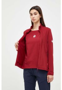Mammut bluza sportowa Aconcagua Light kolor czerwony gładka. Kolor: czerwony. Materiał: skóra, materiał, włókno. Długość: długie. Wzór: gładki. Styl: sportowy #3