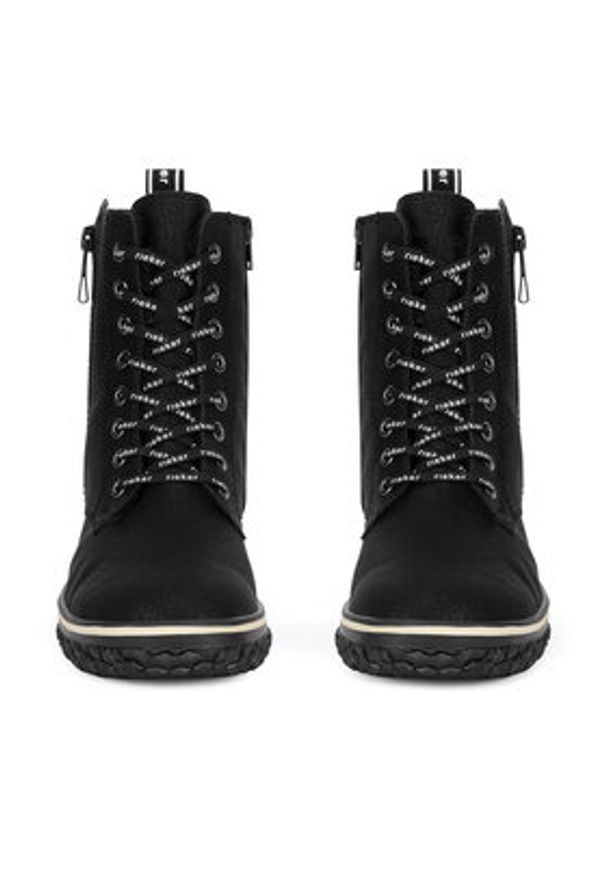 Rieker Trzewiki Z4218-00 Czarny. Kolor: czarny. Materiał: skóra