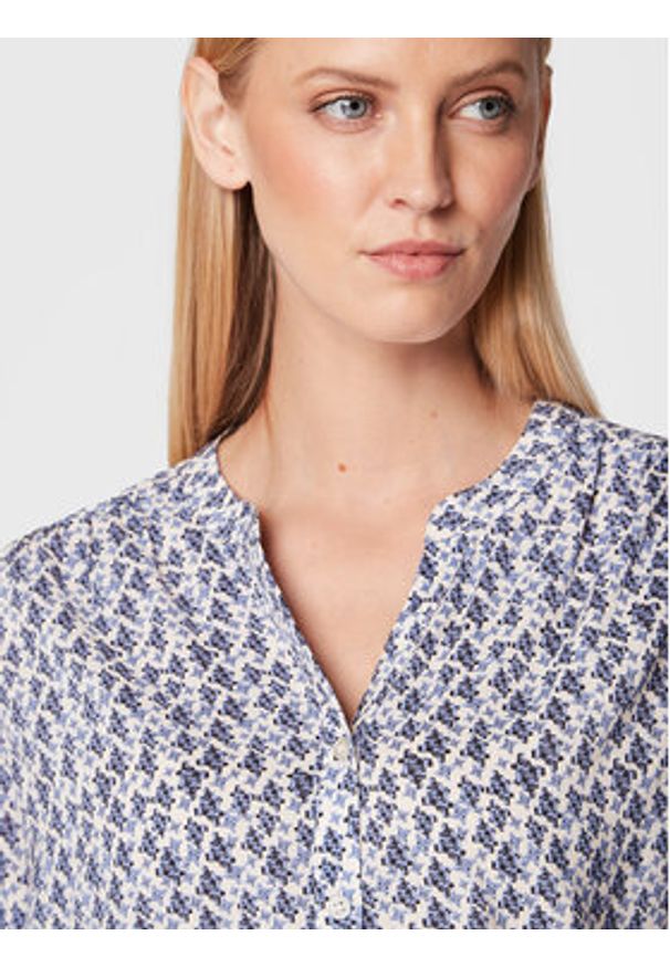 Olsen Koszula Casual Icons 12001745 Niebieski Regular Fit. Okazja: na co dzień. Kolor: niebieski. Materiał: bawełna. Styl: casual