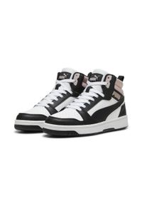 Buty do chodzenia damskie Puma 38 Rebound V6. Kolor: biały, wielokolorowy, różowy, fioletowy. Materiał: materiał, syntetyk. Szerokość cholewki: normalna. Sport: turystyka piesza