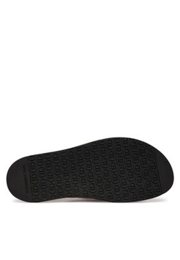 Karl Lagerfeld - KARL LAGERFELD Klapki KL70213C Beżowy. Kolor: beżowy. Materiał: skóra, zamsz