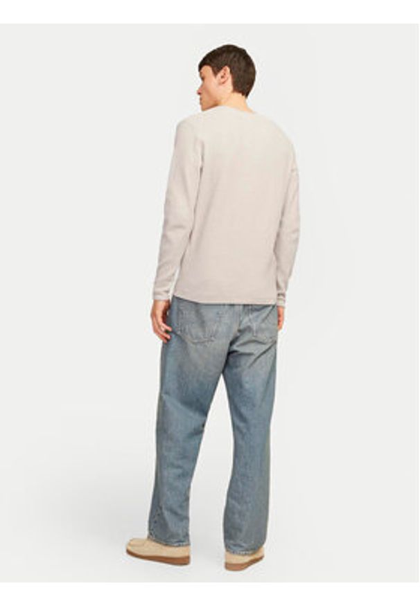 Jack & Jones Sweter Cooper 12258407 Beżowy Regular Fit. Kolor: beżowy. Materiał: bawełna