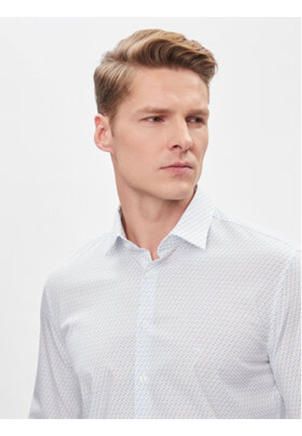 Calvin Klein Koszula K10K112311 Biały Slim Fit. Kolor: biały. Materiał: bawełna
