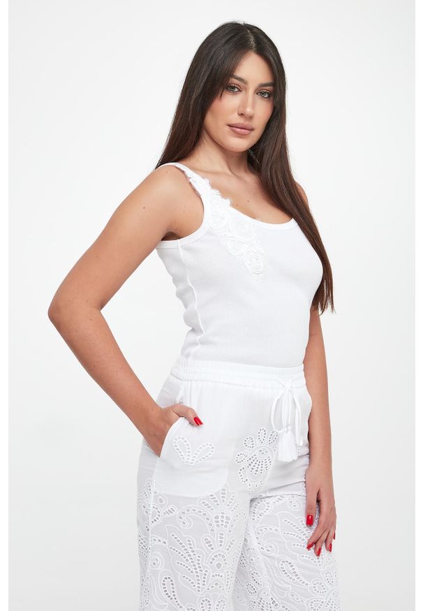 Ermanno Firenze - Top damski z haftem ERMANNO FIRENZE. Wzór: haft