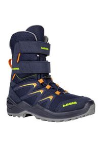 Buty trekkingowe dla dzieci Lowa Maddox Warm High Gtx. Zapięcie: rzepy. Kolor: wielokolorowy. Materiał: materiał, tkanina, syntetyk. Szerokość cholewki: normalna