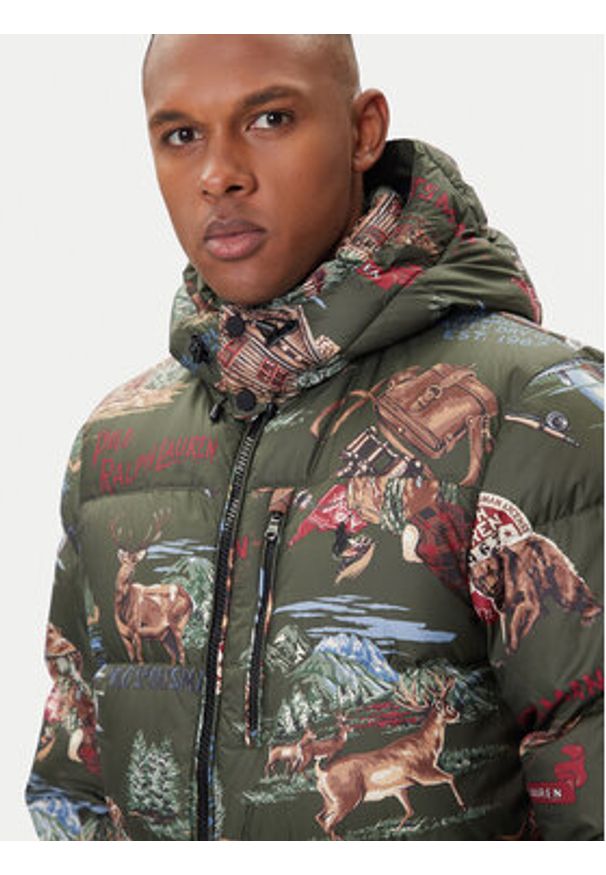 Polo Ralph Lauren Kurtka puchowa 710977071001 Zielony Regular Fit. Typ kołnierza: polo. Kolor: zielony. Materiał: syntetyk