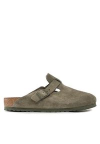 Birkenstock Klapki Boston 1024721 Zielony. Kolor: zielony. Materiał: welur, skóra #6