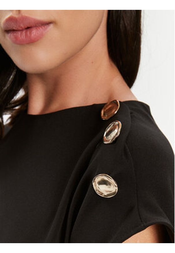 Imperial Sukienka koktajlowa ADOEHKP Czarny Slim Fit. Kolor: czarny. Materiał: syntetyk. Styl: wizytowy