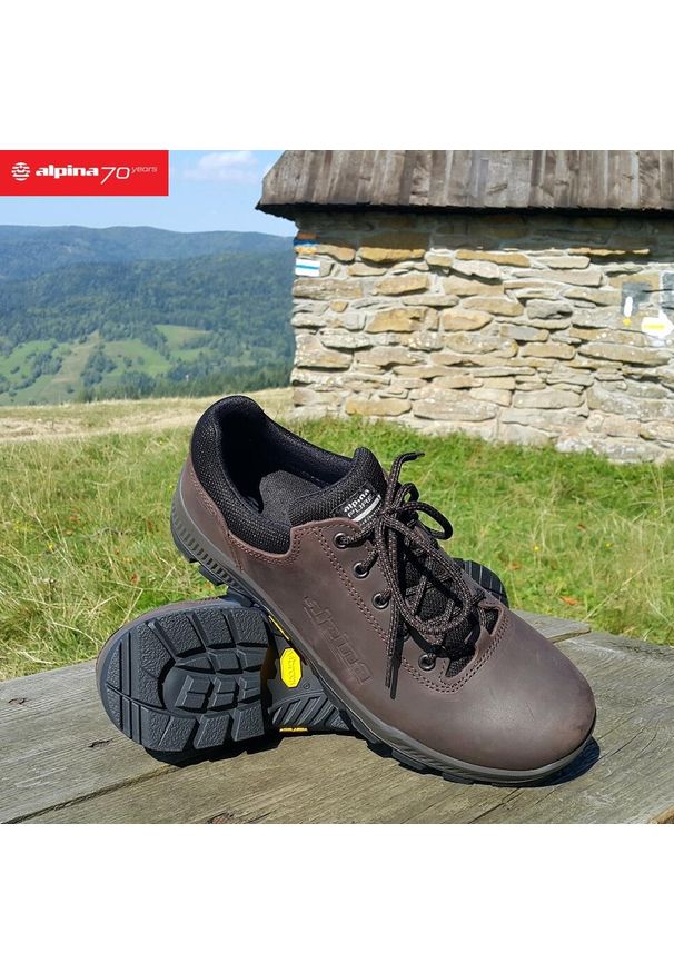 Buty Trekkingowe dla dorosłych Alpina Prima Low Vibram. Kolor: brązowy. Styl: sportowy. Sport: turystyka piesza