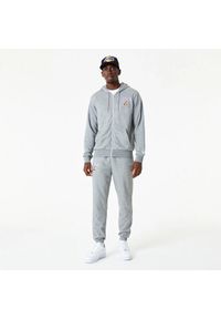New Era - Bluza z kapturem Los Angeles Lakers Essentials. Typ kołnierza: kaptur. Kolor: szary #1