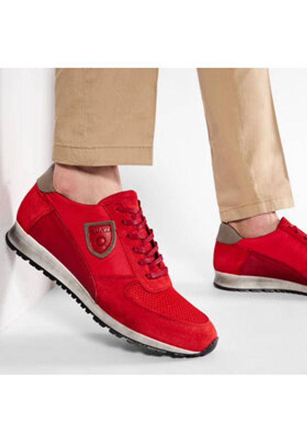 QUAZI Sneakersy QZ-64-06-001064 Czerwony. Kolor: czerwony. Materiał: zamsz, skóra
