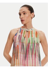 LOLA CASADEMUNT Sukienka letnia LS2516027 Kolorowy Relaxed Fit. Materiał: wiskoza. Wzór: kolorowy. Sezon: lato #3