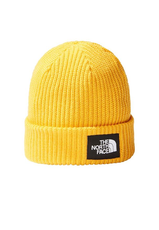 Czapka The North Face Beanie Salty Dog 0A3FJW56P1 - żółta. Kolor: żółty. Materiał: akryl, materiał. Wzór: ze splotem, aplikacja. Styl: klasyczny