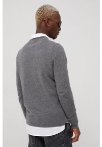 Superdry sweter wełniany męski kolor szary. Okazja: na co dzień. Kolor: szary. Materiał: wełna. Długość rękawa: długi rękaw. Długość: długie. Styl: casual #2