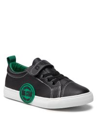 BIG STAR SHOES - Sneakersy Big Star Shoes FF374087 Black/Green. Kolor: czarny. Materiał: skóra #1