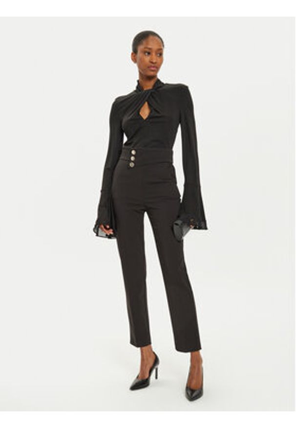 Rinascimento Spodnie materiałowe CFC0119756003 Czarny Slim Fit. Kolor: czarny. Materiał: syntetyk