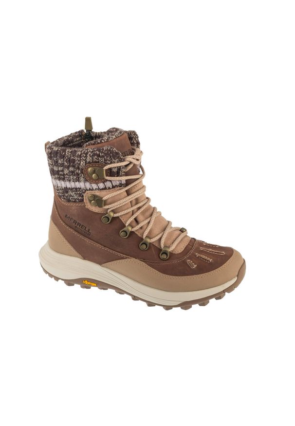 Merrell - Buty trekkingowe damskie, Siren 4 Thermo Mid Zip WP. Kolor: beżowy. Styl: sportowy
