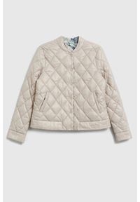 MOODO - Krótka pikowana kurtka beżowa. Kolor: beżowy. Materiał: poliester, poliamid. Długość: krótkie #1