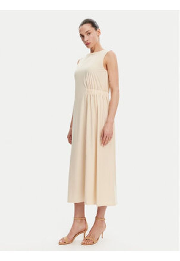 Weekend Max Mara Sukienka letnia Tenebre 2515621032 Écru Regular Fit. Materiał: syntetyk. Sezon: lato