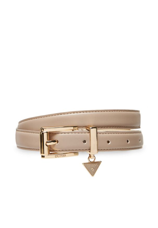 Guess Pasek Damski BW9254 P5325 Beżowy. Kolor: beżowy. Materiał: skóra