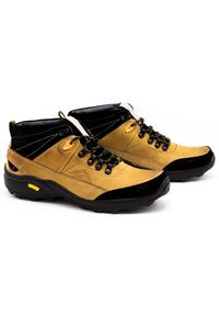 Olivier Buty męskie zimowe 139GT żółte. Kolor: żółty. Materiał: skóra. Sezon: zima #6