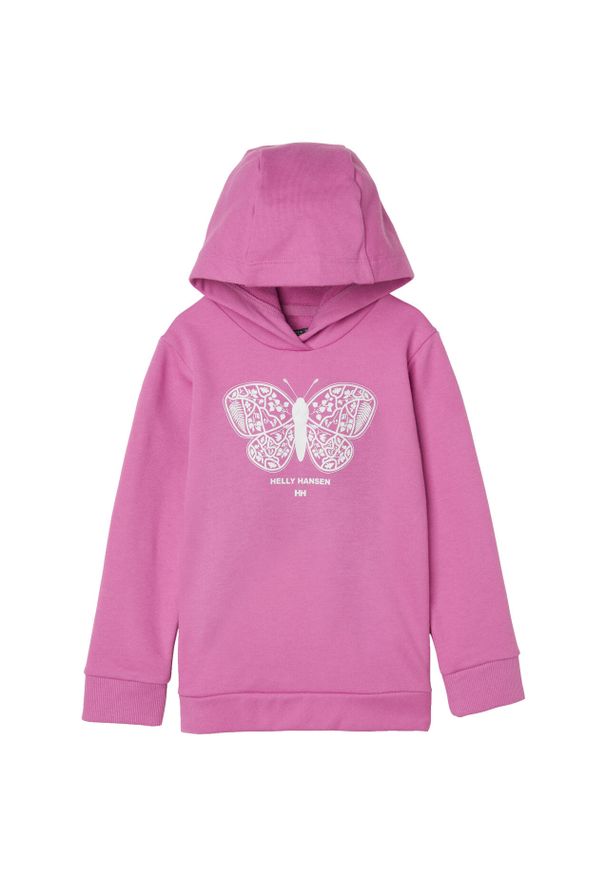 Bluza z kapturem dla dzieci Helly Hansen Graphic. Typ kołnierza: kaptur. Kolor: różowy