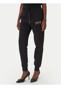 Versace Jeans Couture Spodnie dresowe 80HAAT01 CF01T Czarny Regular Fit. Kolor: czarny. Materiał: bawełna #1