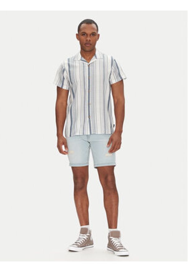 INDICODE Szorty jeansowe Sejer 70-849 Niebieski Slim Fit. Kolor: niebieski. Materiał: bawełna