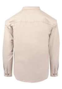 Lekka Kurtka o Kroju Koszuli Wierzchniej - Pako Jeans - Beżowa. Kolor: brązowy, beżowy, wielokolorowy. Materiał: tkanina, elastan, bawełna. Sezon: wiosna, jesień #4