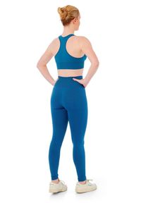 XTREME SOCKSWEAR - Damski zestaw sportowy Xtreme - legginsy sportowe + top sportowy - Niebieski. Kolor: niebieski. Sport: fitness