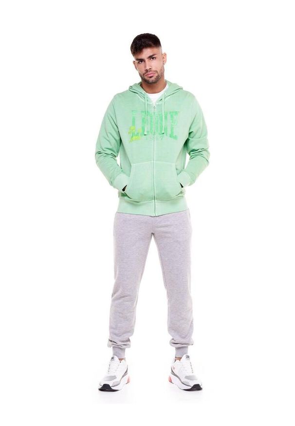LEONE 1947 APPAREL - Plażowa bluza męska zapinana na zamek. Kolor: zielony. Materiał: tkanina. Sport: fitness