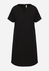 Born2be - Czarna Sukienka Trapezowa Mini z Kieszeniami Hreona. Kolor: czarny. Typ sukienki: trapezowe. Długość: mini #3