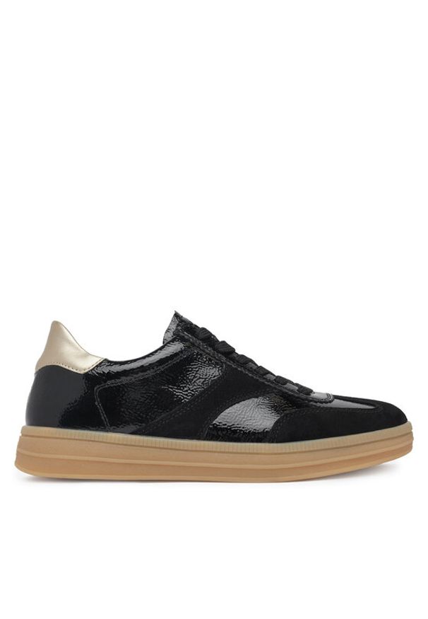Remonte Sneakersy D2C01-03 Czarny. Kolor: czarny. Materiał: zamsz, skóra