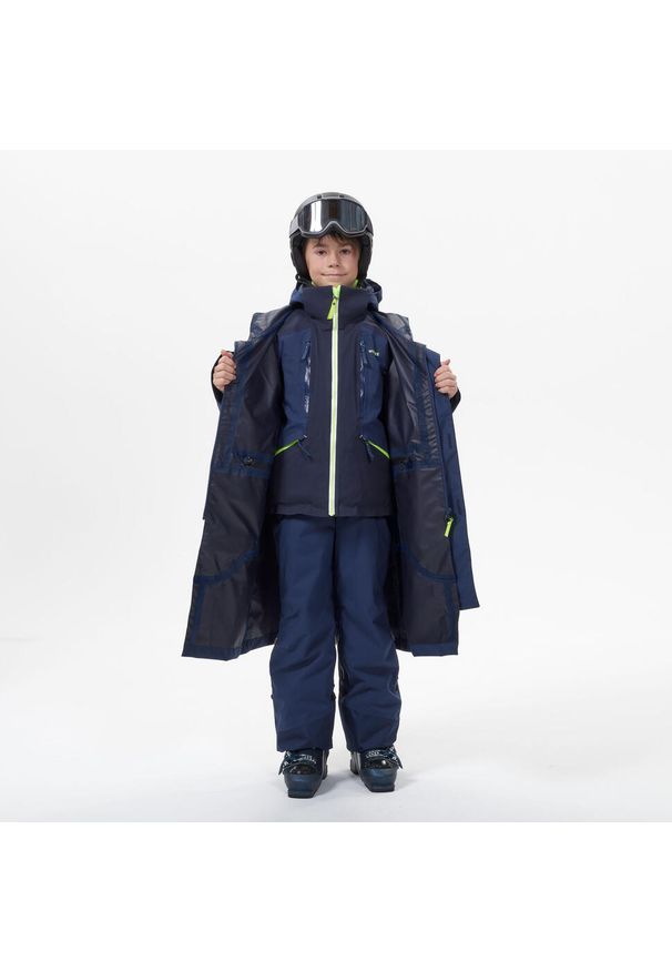 WEDZE - Peleryna narciarska dla dzieci Wedze 980. Kolor: niebieski. Materiał: poliester, materiał. Sezon: zima. Sport: narciarstwo