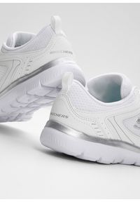 bonprix - Sneakersy Skechers z pianką Memory. Kolor: biały, szary #3