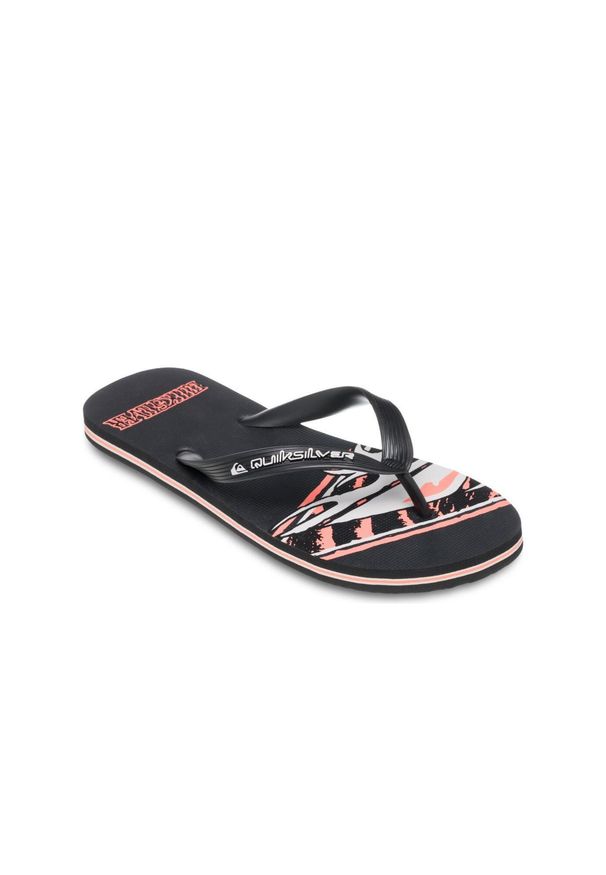 Quiksilver - Klapki dla Mężczyzn MOLOKAI SCREEN. Okazja: na plażę. Kolor: brązowy, zielony, wielokolorowy. Materiał: guma, syntetyk, materiał. Styl: sportowy