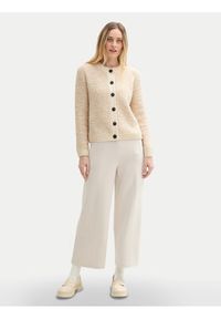 Tom Tailor Kardigan 1044068 Beżowy Regular Fit. Kolor: beżowy. Materiał: syntetyk #4