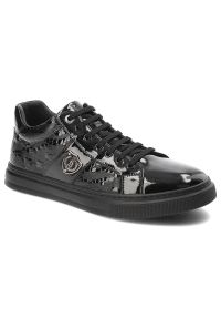 Czarne Sneakersy John Doubare Modne Obuwie Męskie. Okazja: na co dzień. Kolor: czarny. Materiał: skóra, guma