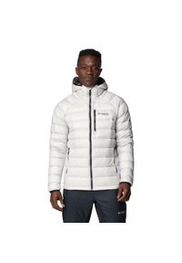 columbia - Kurtka sportowa męska Arctic Crest Down Hooded Jacket. Kolor: szary. Materiał: nylon. Sport: turystyka piesza