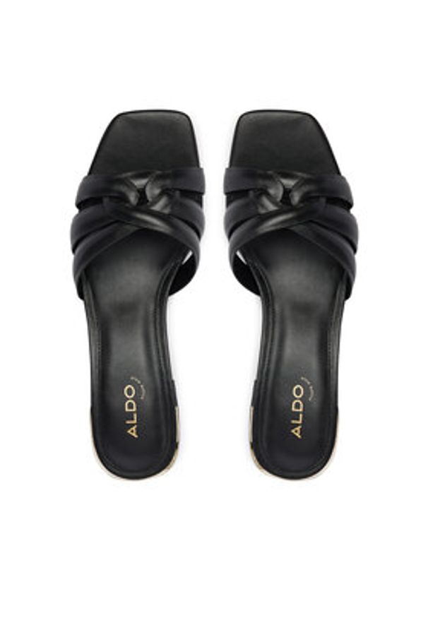 Aldo Klapki Hanne 13917593 Czarny. Kolor: czarny. Materiał: skóra