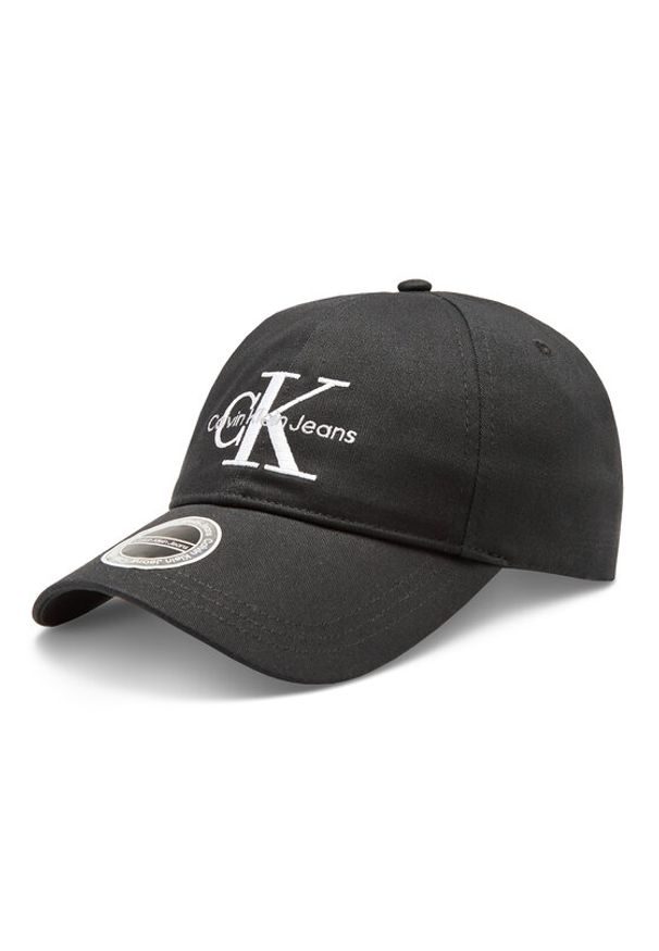 Calvin Klein Jeans Czapka z daszkiem Monogram K50K510061 Czarny. Kolor: czarny. Materiał: materiał, bawełna