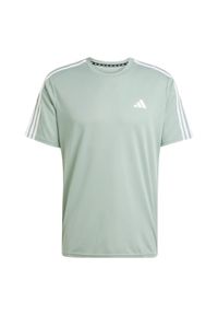 Adidas - Train Essentials 3-Stripes Training Tee. Kolor: biały, wielokolorowy, zielony. Materiał: materiał