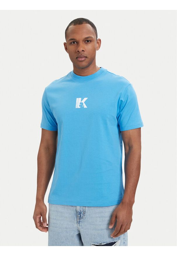 Karl Lagerfeld Jeans T-Shirt A1M17044 Niebieski Regular Fit. Kolor: niebieski. Materiał: bawełna