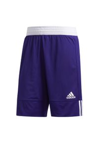 Adidas - Krótkie spodenki adidas 3G Speed Reversible. Kolor: fioletowy, biały, wielokolorowy. Długość: krótkie. Sport: koszykówka